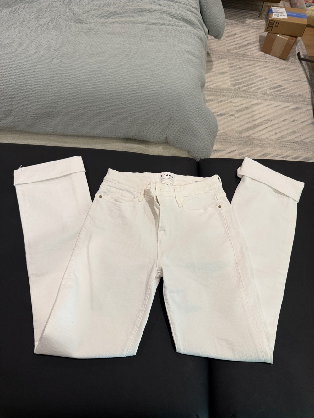 Frame Denim Off-White Bootcut Jeans